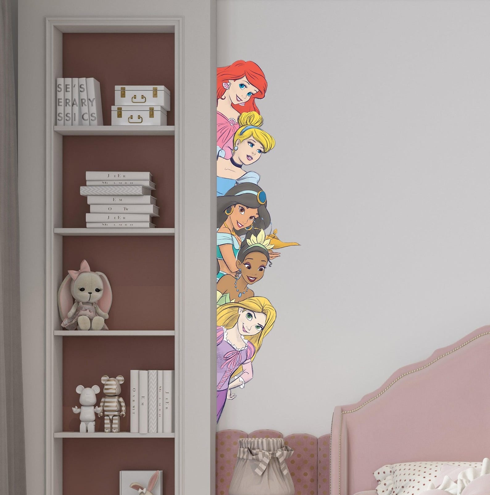 Vinilos decorativos Adhesivos infantiles de Pared princesas Asomadas