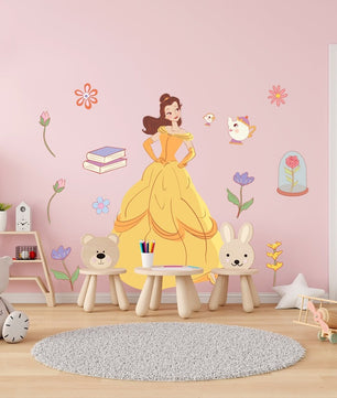 Vinilos decorativos Adhesivos infantiles de Pared princesas Bella