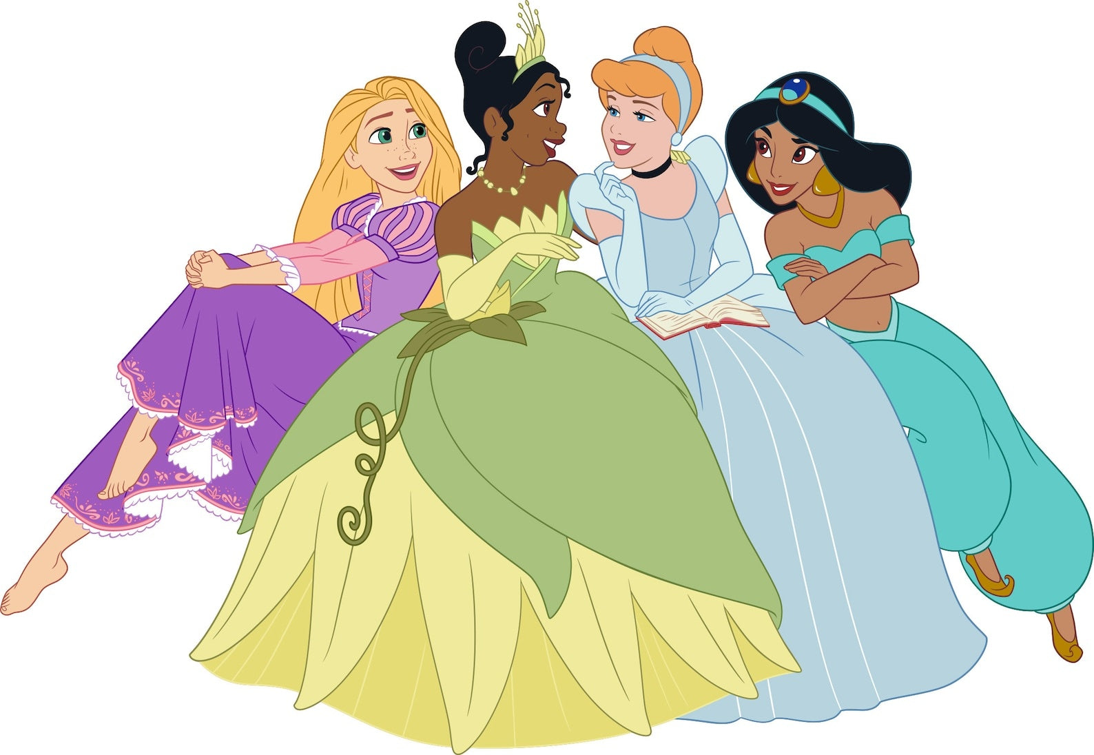 Vinilos decorativos Adhesivos infantiles de Pared princesas mirandose