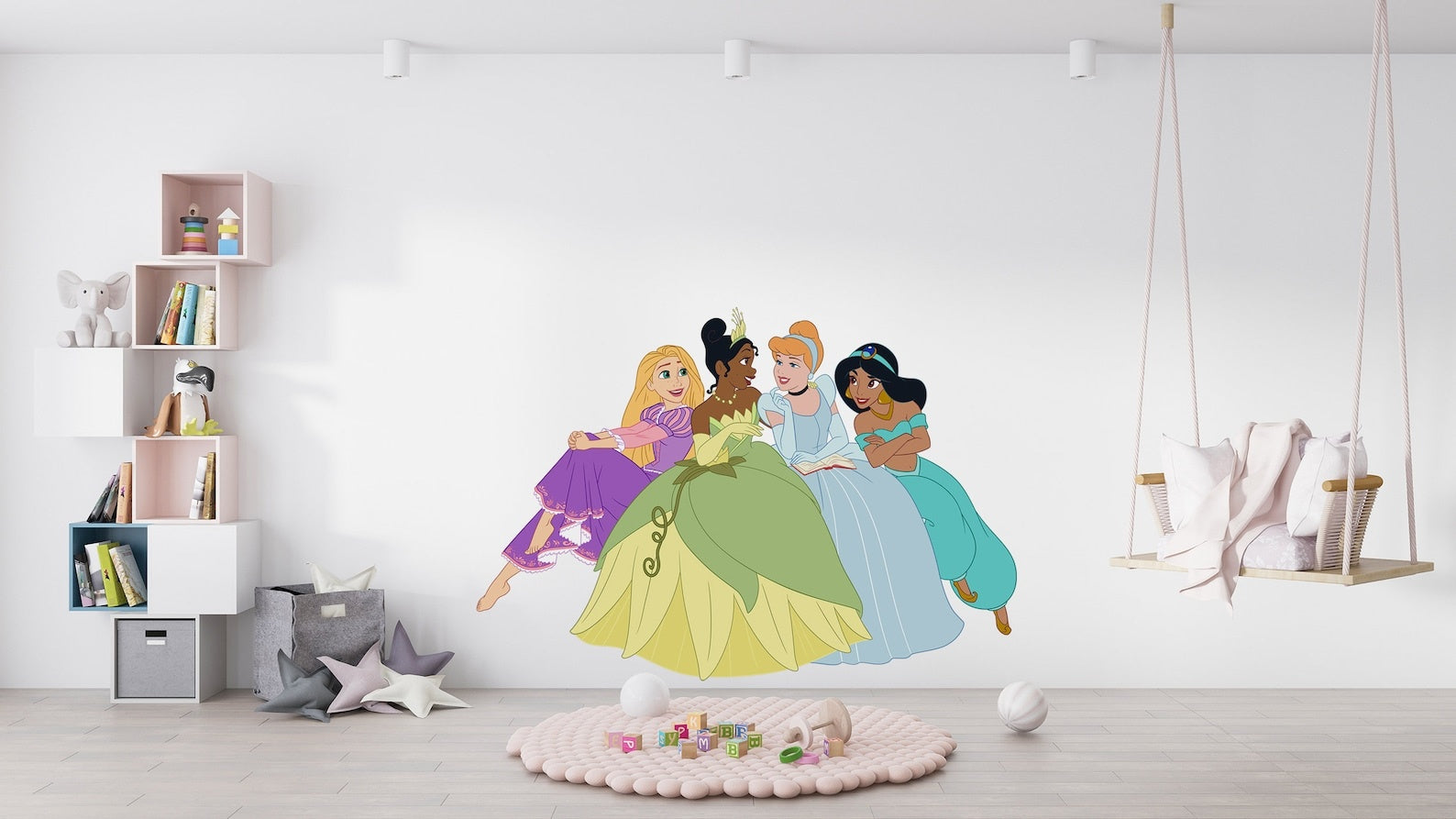 Vinilos decorativos Adhesivos infantiles de Pared princesas mirandose