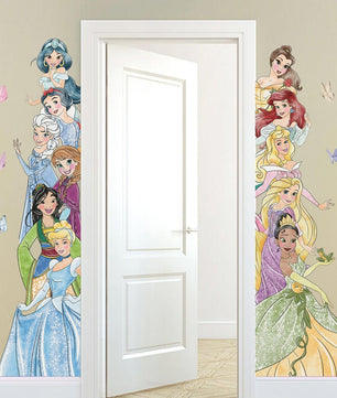 Vinilos decorativos Adhesivos infantiles de Pared princesas lateral de puerta acuarela