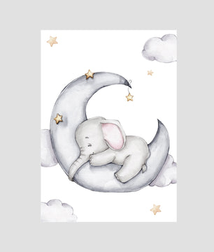 Cuadros Decorativos infantiles Modernos Animales Elefantes en el cielo