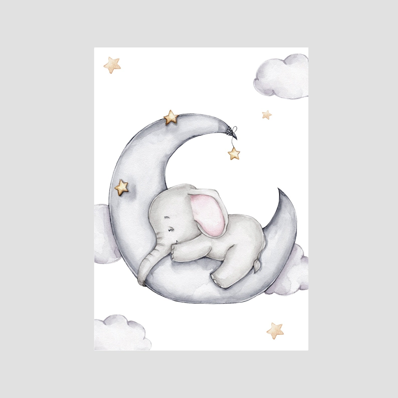 Cuadros Decorativos infantiles Modernos Animales Elefantes en el cielo