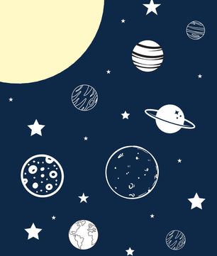 Cuadros Decorativos infantiles Modernos Astronautas, cohete y Galaxia