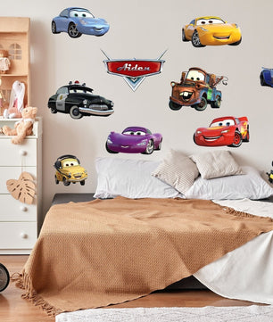 Vinilos decorativos Adhesivos infantiles de Pared Carro cars 2
