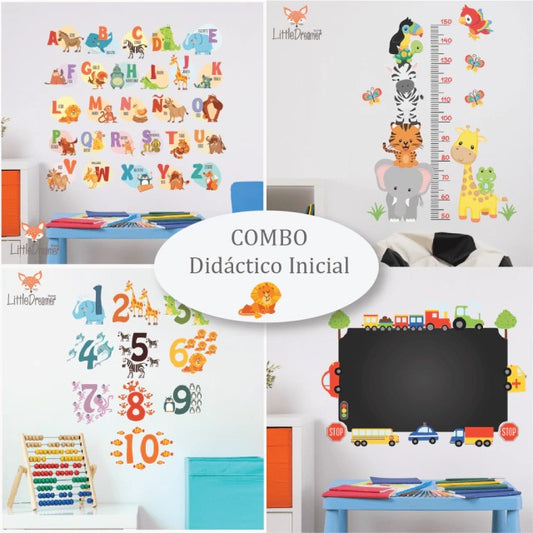 Combo de Vinilos decorativos Adhesivos Animales didactico