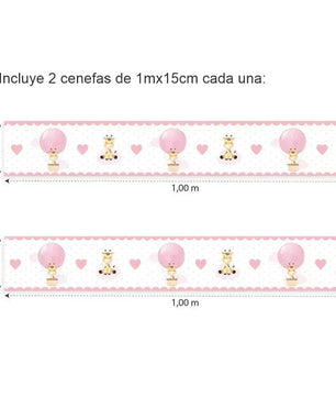 Combo de jirafa con nubes rosas