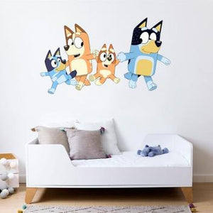 Vinilos decorativos Adhesivos infantiles de Pared Bluey Familia 1