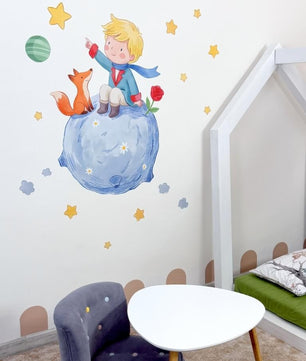 Vinilos decorativos Adhesivos infantiles de Pared el principito colorido