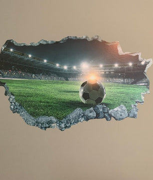Vinilos decorativos Adhesivos infantiles de Pared estadio de futbol 3D niño