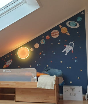 Vinilos decorativos Adhesivos infantiles de Pared espacio astronautas  niño (0048)