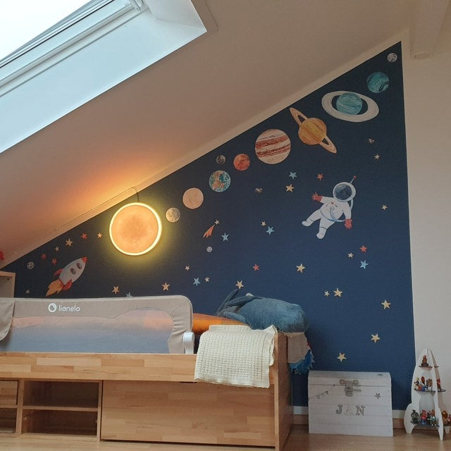 Vinilos decorativos Adhesivos infantiles de Pared espacio astronautas  niño (0048)