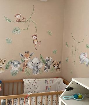 Vinilos decorativos Adhesivos infantiles de Pared  Conjunto de animales de Safari (0014)