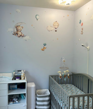 Vinilos decorativos Adhesivos infantiles de Pared Oso en la luna niño (0081)