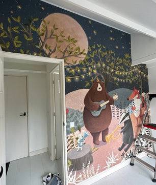 Papel para paredes Noche de fiesta en el bosque