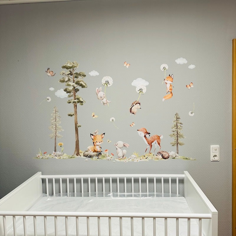 Vinilos decorativos Adhesivos infantiles animales del bosque 2 (0007)
