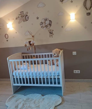 Vinilos decorativos Adhesivos infantiles de Pared de oso teddy marron