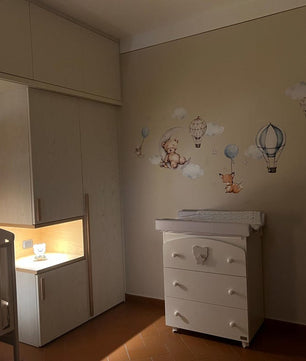 Vinilos decorativos Adhesivos infantiles de Pared Oso en la luna niño (0081)