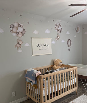 Vinilos decorativos Adhesivos infantiles de Pared de oso teddy marron