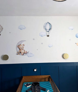 Vinilos decorativos Adhesivos infantiles de Pared Oso en la luna niño (0081)