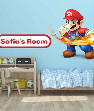 Vinilos decorativos Adhesivos infantiles de Pared mario bros 7 niño