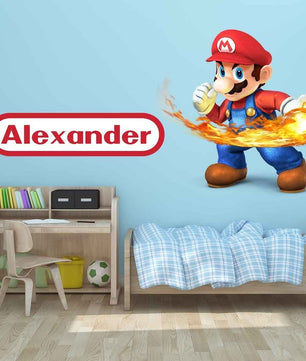 Vinilos decorativos Adhesivos infantiles de Pared mario bros 7 niño