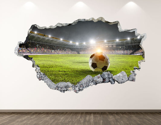 Calcomania de Pared estadio de futbol 3D niño