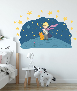 Vinilos decorativos Adhesivos infantilesde Pared el principito 2 niño