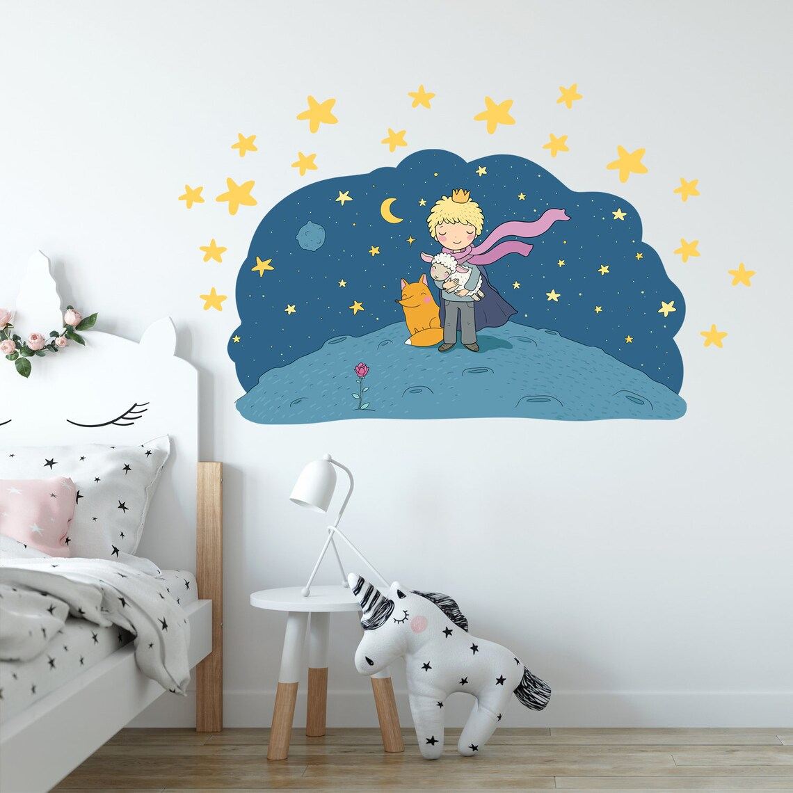 Vinilos decorativos Adhesivos infantilesde Pared el principito 2 niño