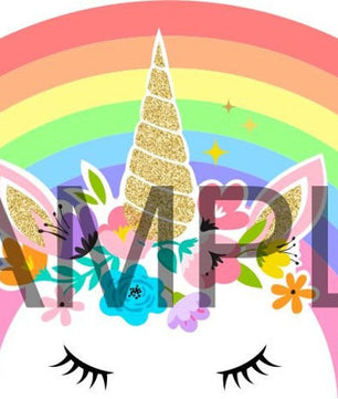 Vinilos decorativos Adhesivos infantiles de Pared cuerno unicornio  niña 5