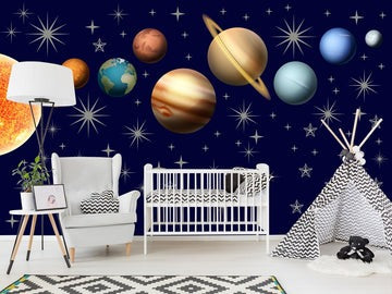 Vinilos decorativos Adhesivos infantiles de Pared  Conjunto Astronautas