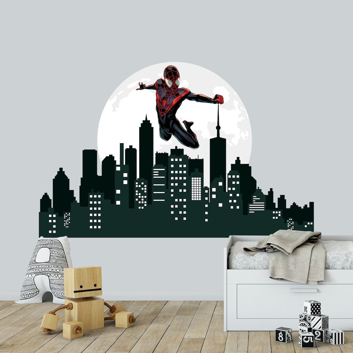 Vinilos decorativos Adhesivos infantiles de pared spiderman modelo 9 niño