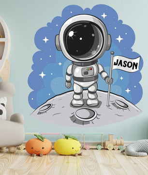 Vinilos decorativos Adhesivos infantiles de Pared espacio astronautas 9 niño