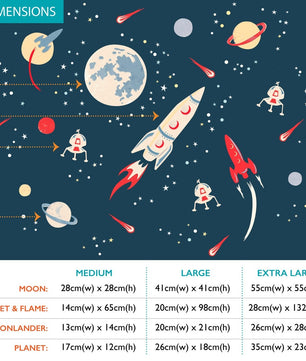 Vinilos decorativos Adhesivos infantiles de Pared espacio astronautas 2 (0053)