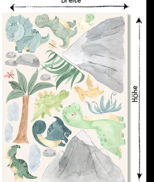 Vinilos decorativos Adhesivos infantiles de pared de dinosaurios modelo 3 infantil niño