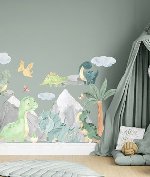 Vinilos decorativos Adhesivos infantiles de pared de dinosaurios modelo 3 infantil niño
