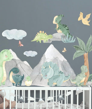 Vinilos decorativos Adhesivos infantiles de pared de dinosaurios modelo 3 infantil niño