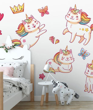 Vinilos decorativos Adhesivos infantiles de Pared cuerno unicornio  niña 3 (0094)