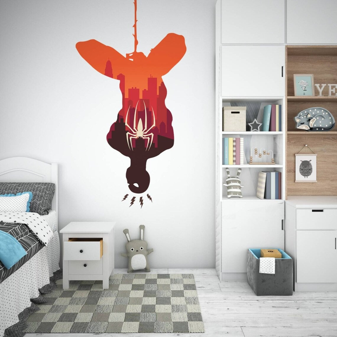 Vinilos decorativos Adhesivos infantiles de pared spiderman modelo 6 niño