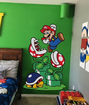 Vinilos decorativos Adhesivos infantiles de Pared mario bros 5 niño