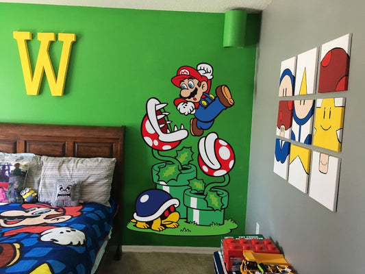 Vinilos decorativos Adhesivos infantiles de Pared mario bros 5 niño