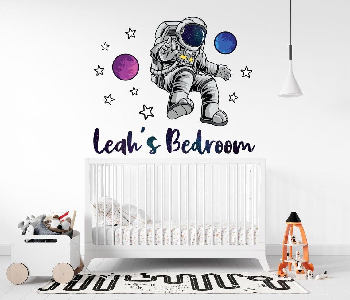 Vinilos decorativos Adhesivos infantiles de Pared espacio astronautas 16 niño