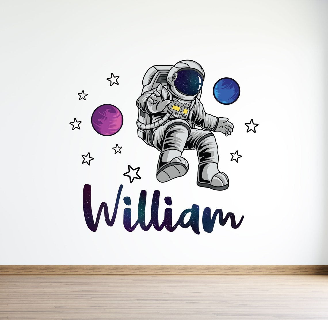 Vinilos decorativos Adhesivos infantiles de Pared espacio astronautas 16 niño