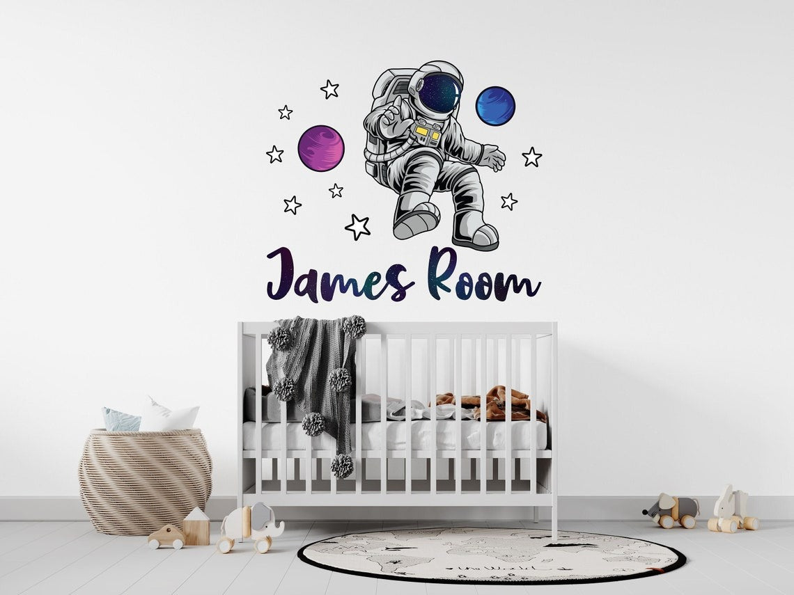 Vinilos decorativos Adhesivos infantiles de Pared espacio astronautas 16 niño