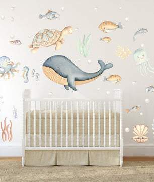 Vinilos decorativos Adhesivos infantiles de Pared  animales del Mar 1 (0008)