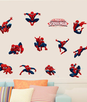 Vinilos decorativos Adhesivos infantiles de pared de spiderman modelo 12 niño