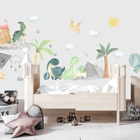 Vinilos decorativos Adhesivos infantiles de pared de dinosaurios modelo 4 infantil niño (0089)