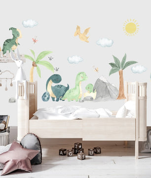 Vinilos decorativos Adhesivos infantiles de pared de dinosaurios modelo 4 infantil niño (0089)