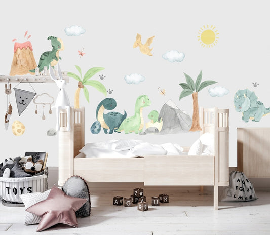 calcomanías de pared de dinosaurios modelo 4 infantil niño (0089)