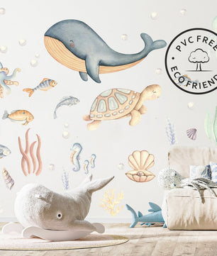 Vinilos decorativos Adhesivos infantiles de Pared  animales del Mar 1 (0008)